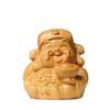 God of Wealth Solid Wood Sandalwood Carving Ornament – Handheld Creative Cultural Decor