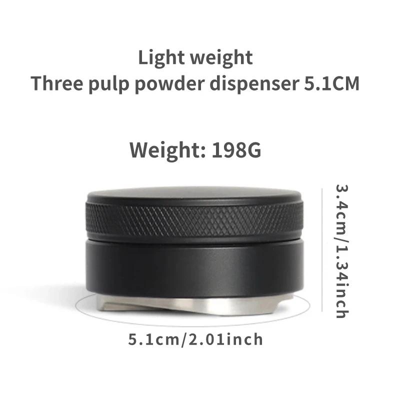 

Дистрибьютор кофе, инструмент для распределения эспрессо/выравниватель, 3 наклонных наклона, регулируемый тампер для ладони, подходит для портафильтра 51/53/58 мм