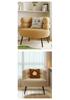 Nordic Lambswool Casual Chair: Comfy Makeup Seat & Home Sofa with Light Luxury Round Stool