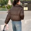 Winter Women's Clothes Cropped Jackets Parkas Warm Stand Collar Cold Coat Zipper Puffer Jacket Cotton-padded Jacket