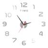 Nordic Style Wall Clock with Lasers Engraving 3D Digital Display Silent Sweep Movement Easy Installation Number Clock Room Decor