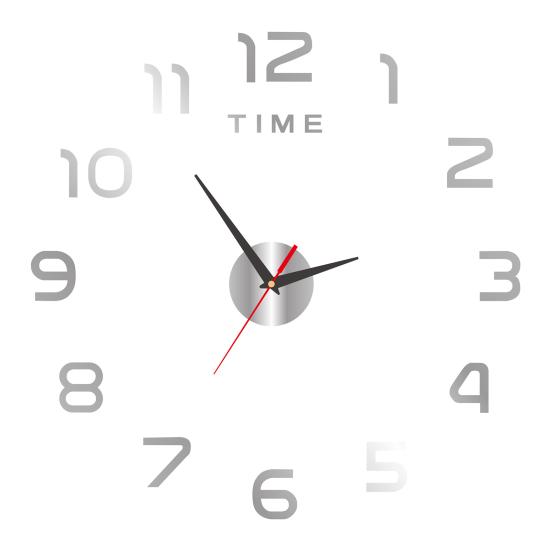 Nordic Style Wall Clock with Lasers Engraving 3D Digital Display Silent Sweep Movement Easy Installation Number Clock Room Decor