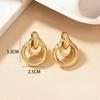 Gold-Tone Geometric Twist Earrings: Fashionable and Versatile Multi-Layer Braided Earrings for Women.