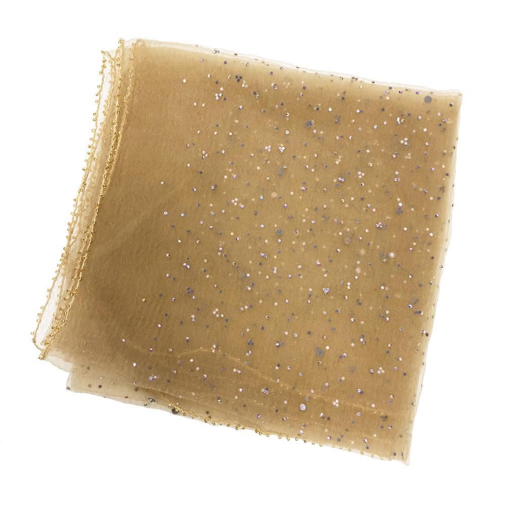 Modisches buntes Pailletten-Bandana 80cm*80cm Ultra-dünnes atmungsaktives Kopftuch Sommer Sonnenschutz