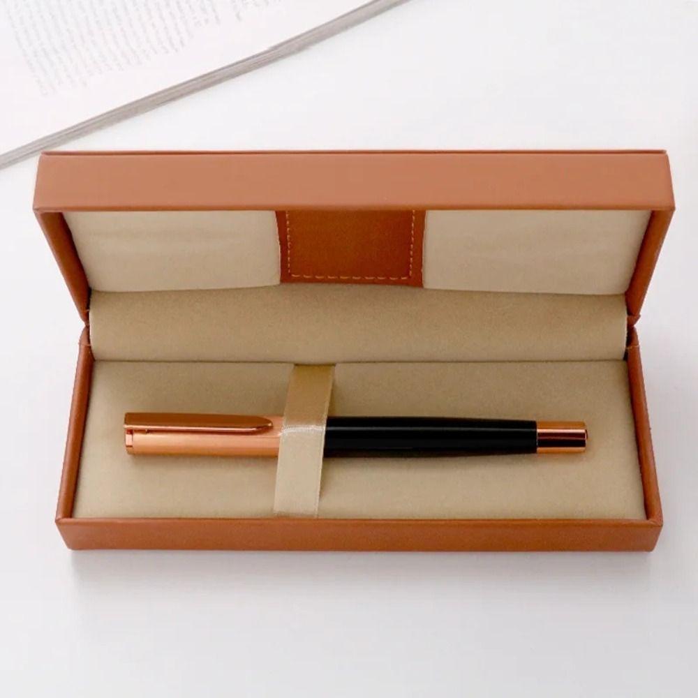 

PU Material Fountain Pen Box Rectangular Luxury Pen Storage Box Gift Pen Box Business Gifts