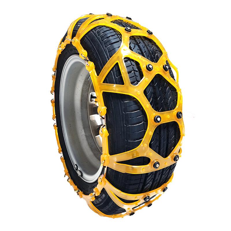 Universal Anti-Skid Snow Chains for Car, Van, SUV - Durable Cow Tendon, Wear-Resistant, Suitable for All Four Wheels