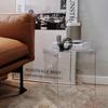 Nordic Coffee Tables Living Room Furniture Sofa Side Table Acrylic Double-deck Storage Tea Tables Transparent Bedside Table