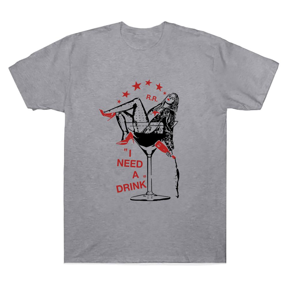 

Reneé Rapp I Need A Drink Tee Reneé Rapp Music Merch Fan Gift Harajuku Unisex Oneck Y2K Shirt Summer Women Clothes 4XL