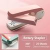 Use 24/6 Staples Stapler Heavy-Duty Duty Effortless Heavy-Duty Duty Stapler 360 Degree Rotary Metal Long Stapler Bookbinding Supplies