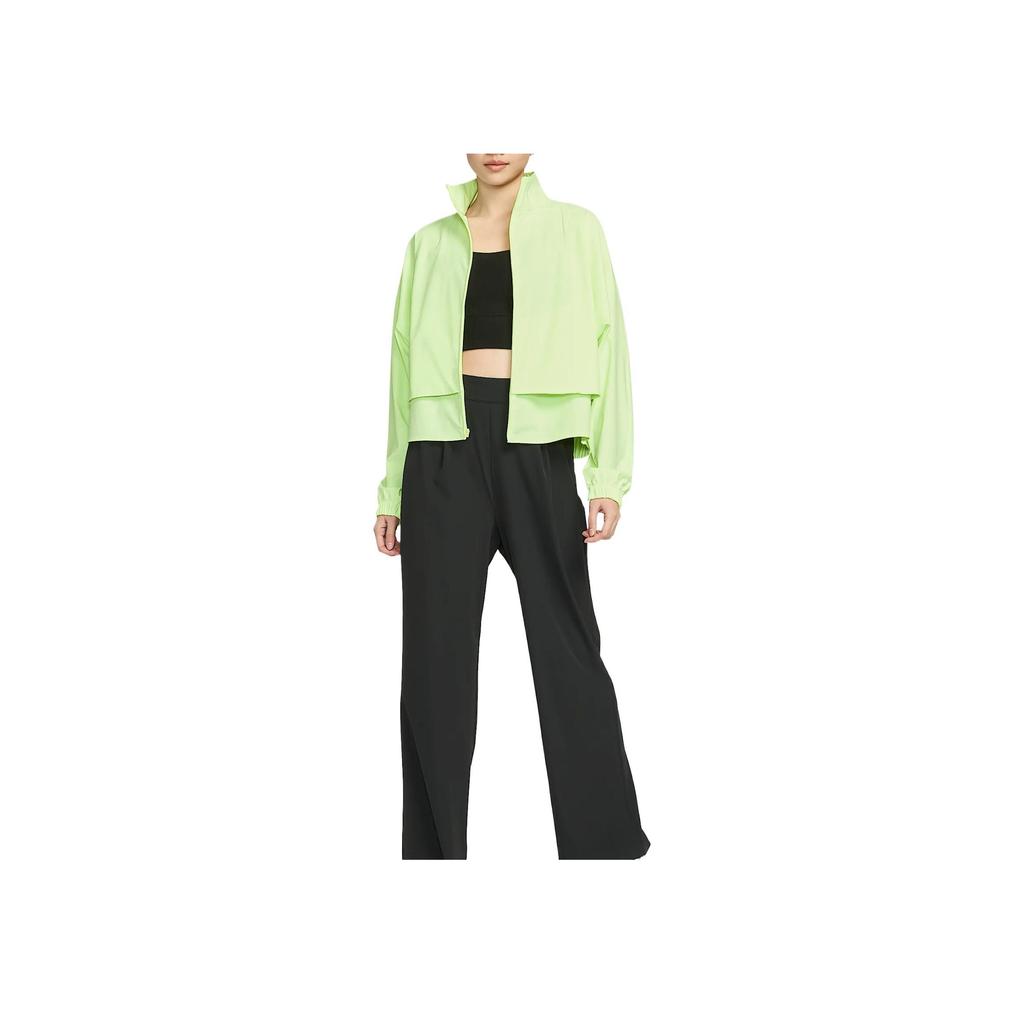 Nike Dri-Fit Perfekter Stretch Oversize Bequem Einfarbig Mode Vielseitig Lässige Jacke Damenjacke Fluoreszierend-Gelb-Grün HJ0964-701