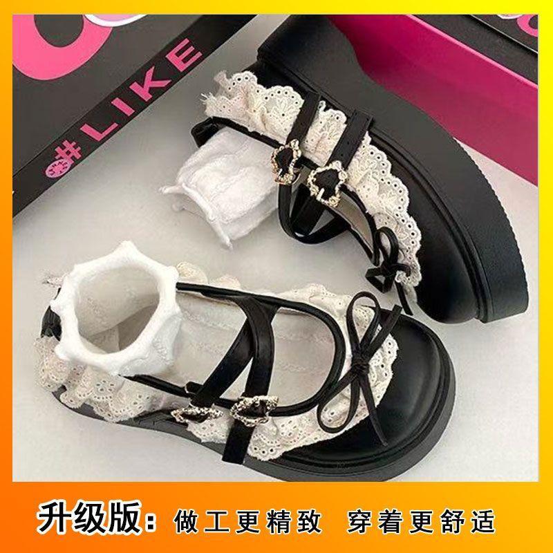 Bow small leather shoes women's height-increasing single shoes 2025 winter ballet style platform round head lo shoes black Mary Jane
