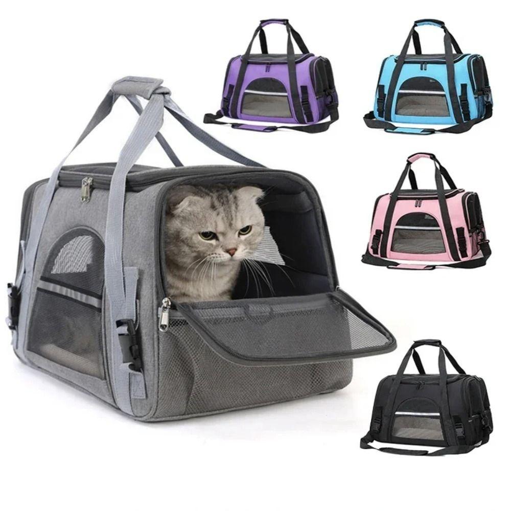 Collapsible Cat Bag Portable Dog Carrying Case Easy Storage Pet Carrier  for Travel