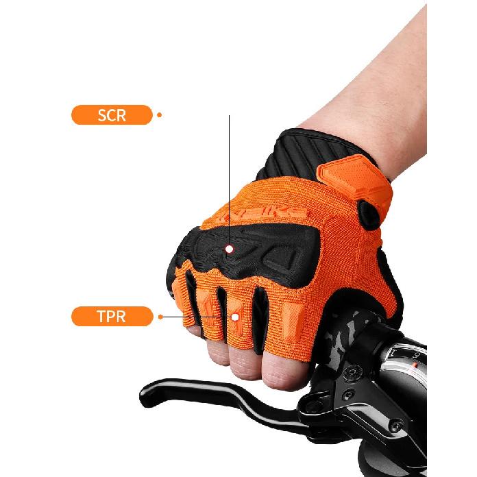 INBIKE Summer MTB Cycling Gloves Gel Padded Half Finger Bicycle Gloves for Men Breathable Outdoor Sport Bike Gloves Accessories
