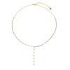 18K Gold Plated Fashion Dangle Necklace 5A Cubic Zirconia Pendant Necklace  Long Tassel Chain Lariat Necklace Jewelry