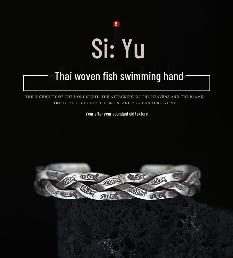 Women's Retro Fish Twist Bracelet – Individualistic and Fashionable Hand Jewelry