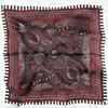 Burgundy small square scarf silk scarf women's spring, autumn and summer professional matching shirt neck protection scarf hair band tulle scarf scarf