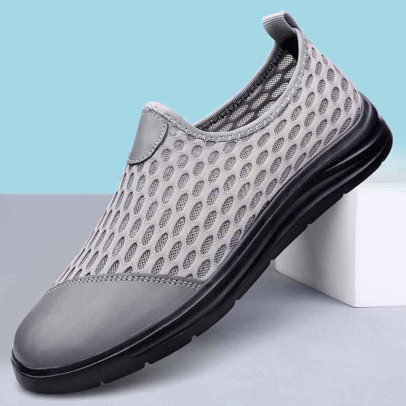 Fashion New Arrival Men's Loafers Summer Lightweight Walking Footwear Breathable Mesh Flats All-match Sneakers Male Slip on Casual Shoes