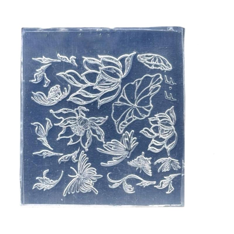 Flexible Silicone Crafting Mould With 3D Embossed Pattern For Nail Art Accessories And Resin Jewelry