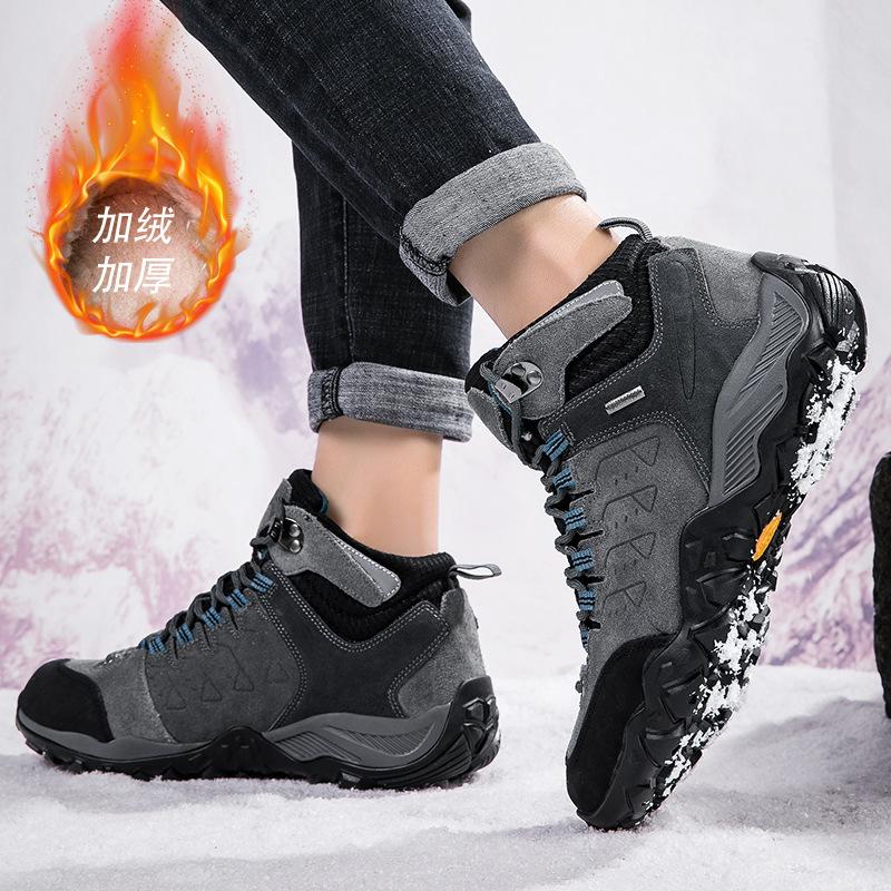 

Зимние бархатные походные ботинки средней высоты, водонепроницаемые походные ботинки, мужские сверхлегкие тактические ботинки, пустынные ботинки, дышащие, нескользящие и устойчивые 45