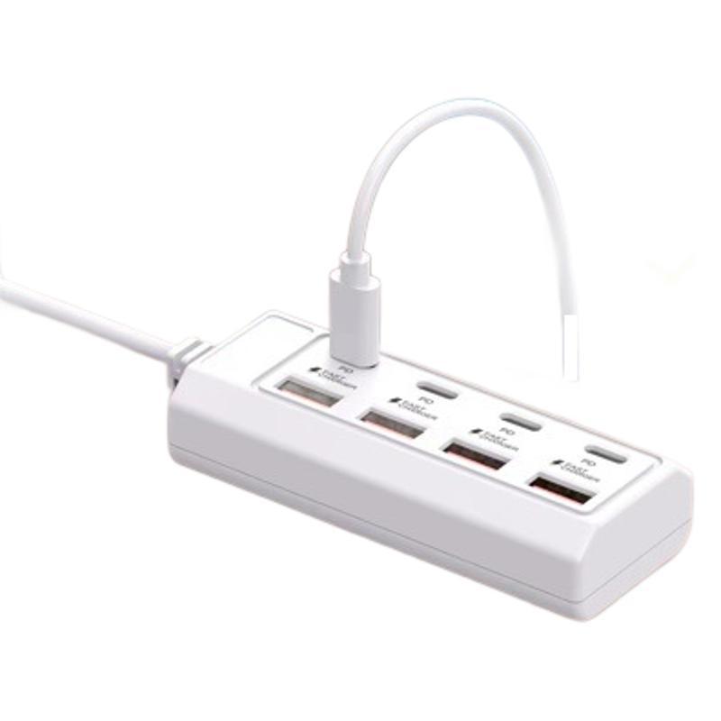 8-in-1 USB Docking Station with Type-C Fast Charging Extension