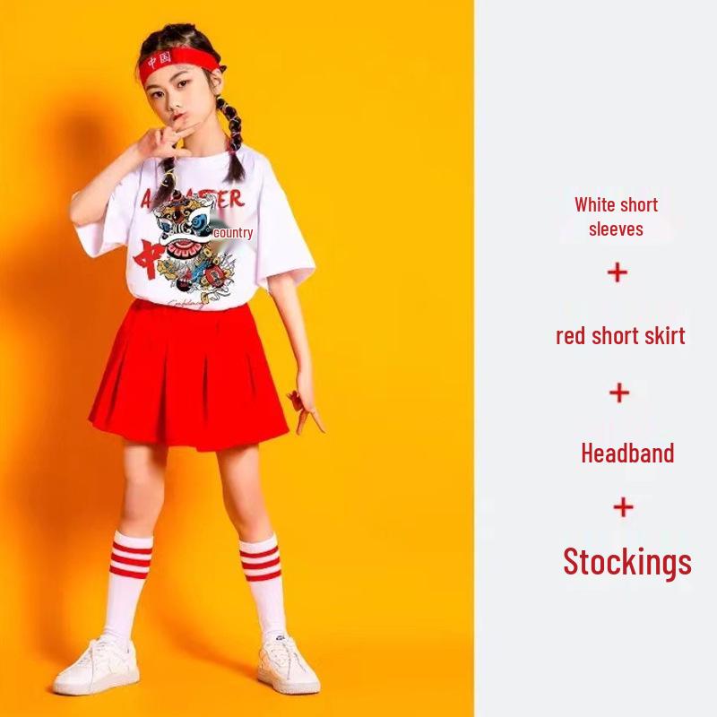 

Костюм для выступлений и хора в китайском стиле на День защиты детей для начальной школы, для спорта и чирлидинга 120 cm