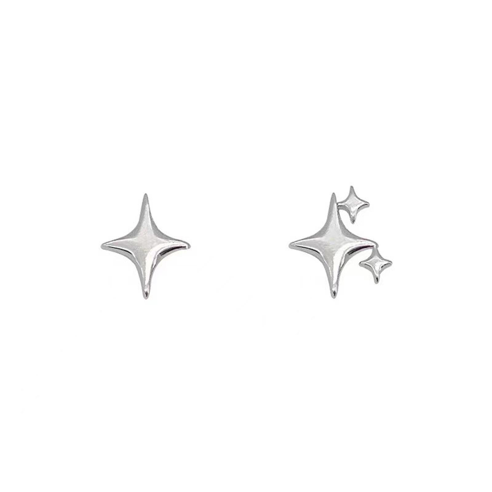 

Star Shaped Round Earrings Star Ear Buckles Hip Hop Star Hoop Earrings Party Jewelry Copper Texture for Women Men
