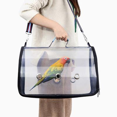 Sac de transport léger pour oiseaux, sac de voyage pour perroquet avec perchoir pour perruches, calopsittes, rats, lapins, petits animaux, sac à dos portable pour animaux de compagnie