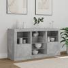 Vidaxl Cabinet With LED Lighting, Concrete Gray, 123X37X67 Cm
