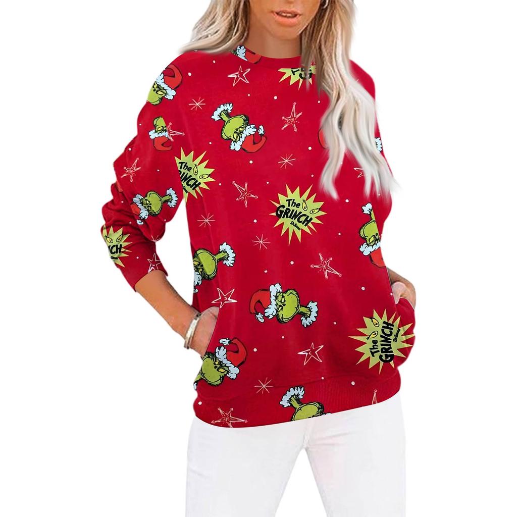 Christmas Sweatshirts For Women Sweater Cute Shirt Fall Pullover Top