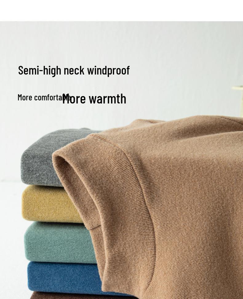 Women's Slim Fit Faux Cashmere Turtleneck Long Sleeve Top with Soft Fleece for Autumn/Winter