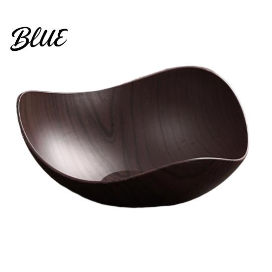 Decorative Fruit Platter Vintage Wood Grain Tray Food-Grade Snack Candy Serving Plate