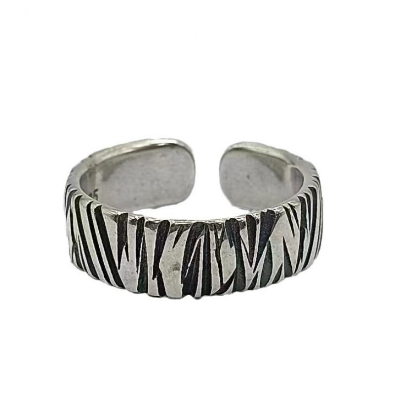 Handcrafted Adjustable Couple Rings Set Geometric Minimalist Vintage Style Unisex Plated Opening Band Men Women
