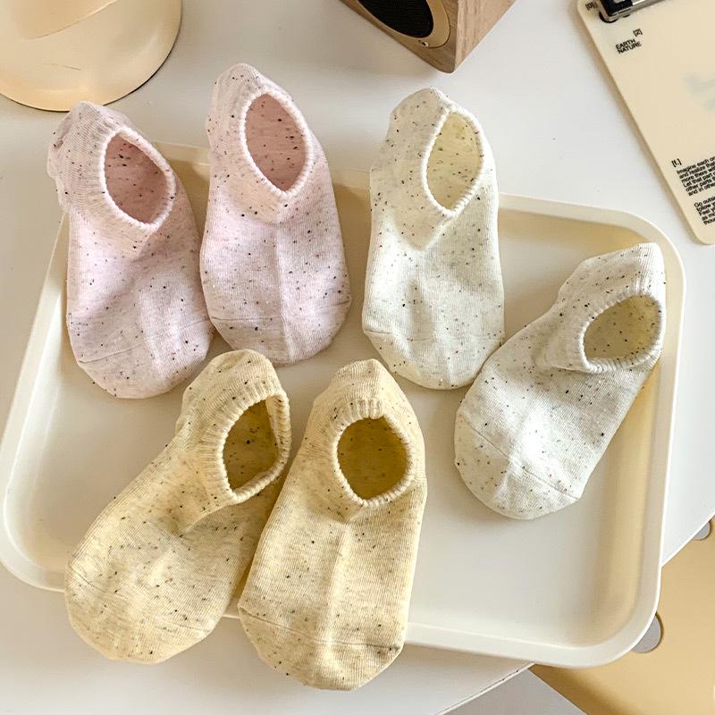 Women's White Cotton No-Show Socks - No-Drop Heels, Short Tube, for Spring & Summer