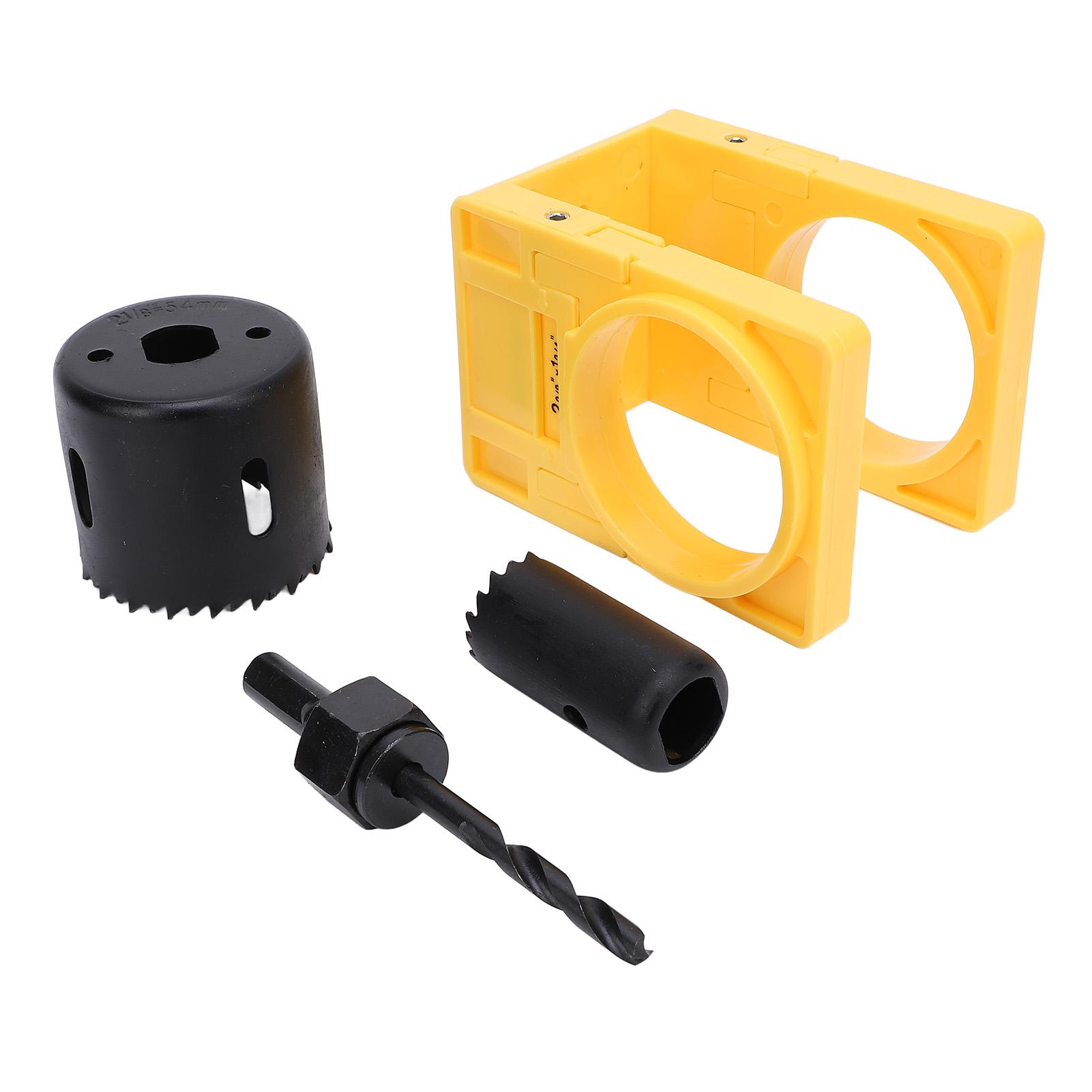 

Комплект для установки дверного замка с регулируемым направляющим шаблоном, замком шарового типа, коронкой и валом для