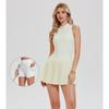 Sports Tennis Dress Half-zipper Matching Interior Village Anti-exposure Running Fitness Standing Collar Sleeveless Short Skirt