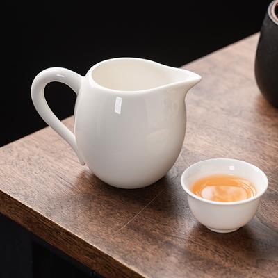 Suet Jade Porcelain Fair Cup White Porcelain Tea Set Tea Set Tea Set Tea Cup Male Cup Filter Tea Leak Tea Sea High-grade Tea Art Accessories