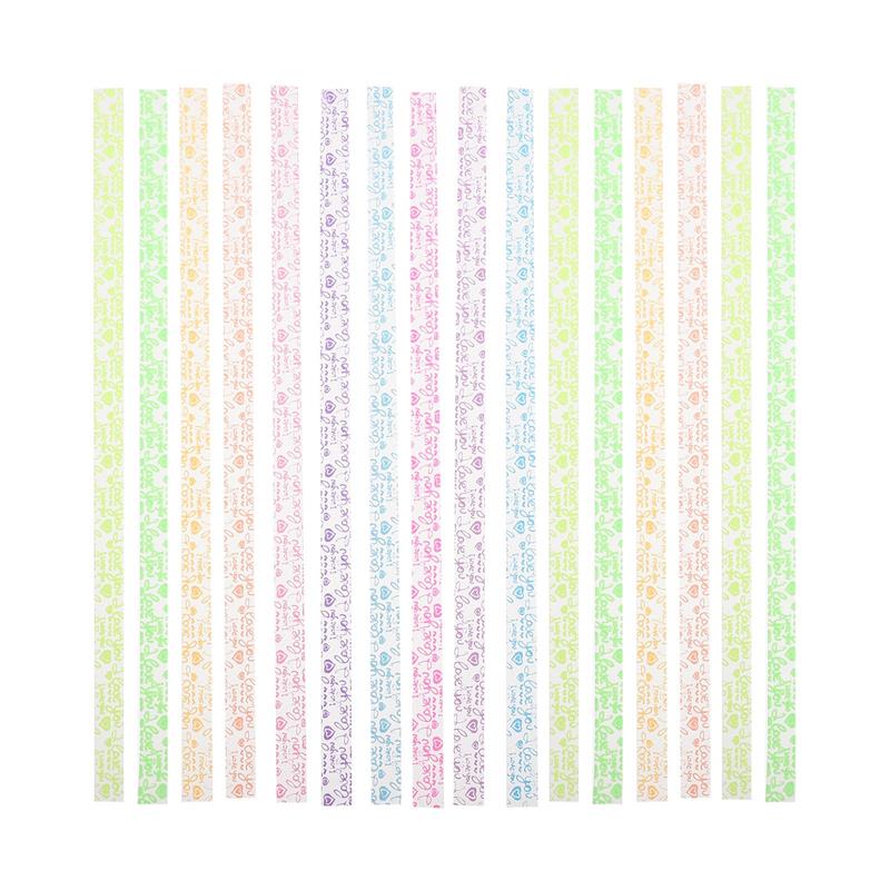 630pcs Lucky Star Paper Strips Folding Paper DIY Pentagram Strips Lucky Star Sheets Crafts Material