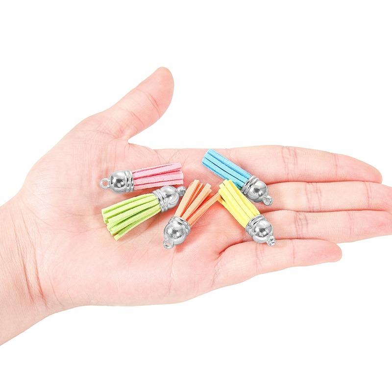 6pcs/lot 38mm Tassel Vintage Leather Tassels Fringe for Purl Macrame Pendant For DIY Jewelry