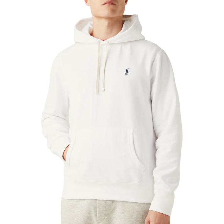Polo Ralph Lauren Solid Color Hooded Logo Long Sleeve Sweatshirt Men sweatshirt White 710766778F-009
