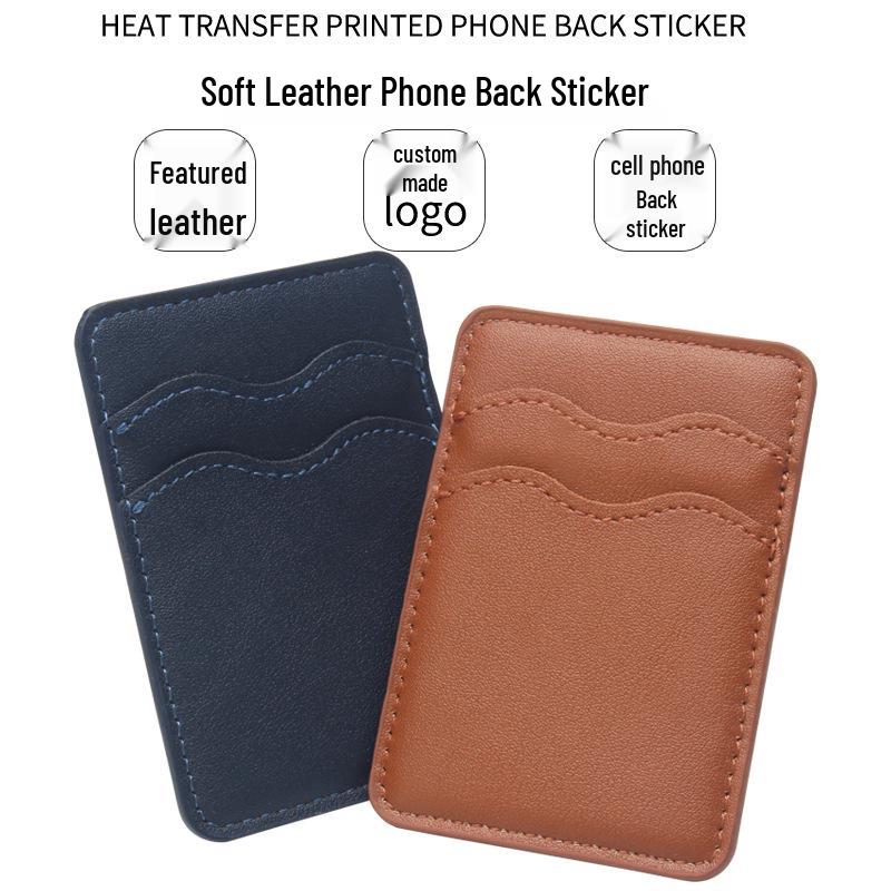 Thin Mobile Phone Card Holder: Holds 2 Cards, Adhesive Back, Business Card Case, Custom Logo Printing