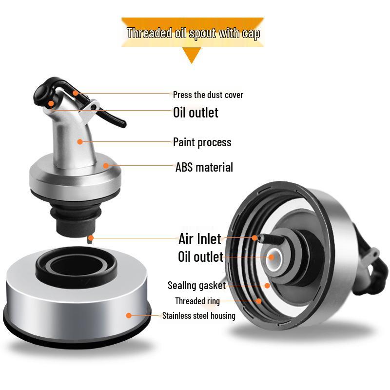 Dustproof Oil Nozzle & Bottle Spout: Wine, Soy Sauce, Vinegar & Condiment Stopper Pourer