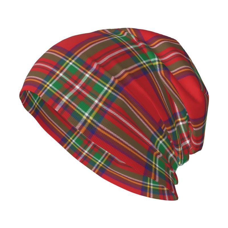 

Royal Stewart Tartan Plaid Beanie Hat Novelty Warm Bonnet Cap Adults Knitted Hats Headwear Vintage Street Skullies Beanies