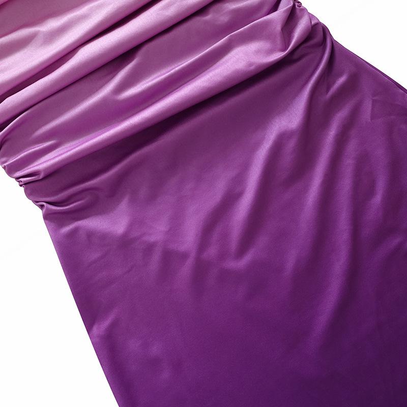 2025 New Trend Summer Slim Fit Sexy Strapless Gradient Color Mid Length One-step Skirt