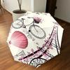 1PC Paris Bicycle Umbrella-8-Rib Reinforced, Automatic Open, Lightweight & Durable, Cute Fashion Accessory for Outdoor-A1280