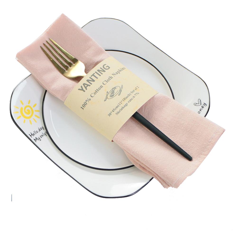 6 Pcs Serving Cloth Napkins 30x45cm Natural Cotton Fabric Serviette Kitchen Tea Table Towels for Wedding Decoration Baby Shower