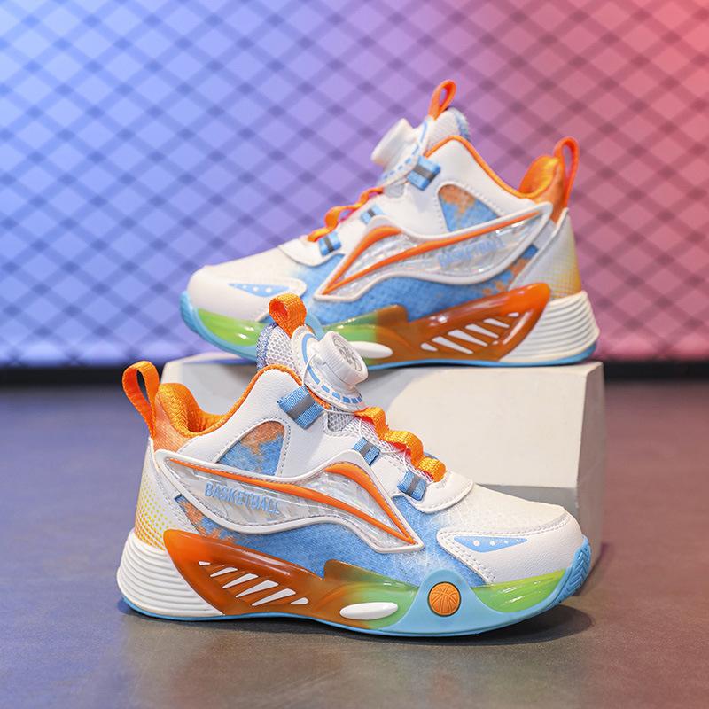 

Children s basketball shoes new spring and autumn friction sound lightweight soft-soled basketball shoes running shoes 30