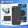 Cubierta de Batería de Vidrio Para iPhone 15 15 Plus Panel de Carcasa Trasera Piezas de Lente de Cámara Para iPhone 15 Plus Cubierta de Batería