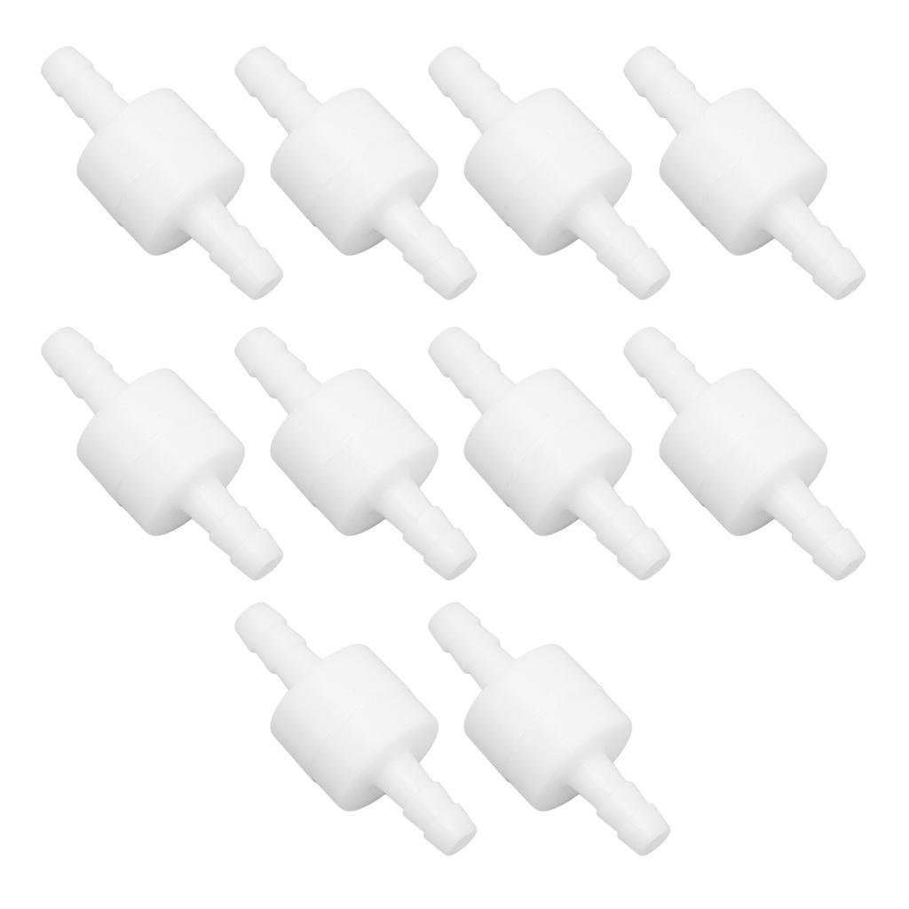 10 Stück Rückschlagventil PE Einweg Aquarium Luftpumpe Rückschlagventil für Chemische Industrie 6mm Weiß