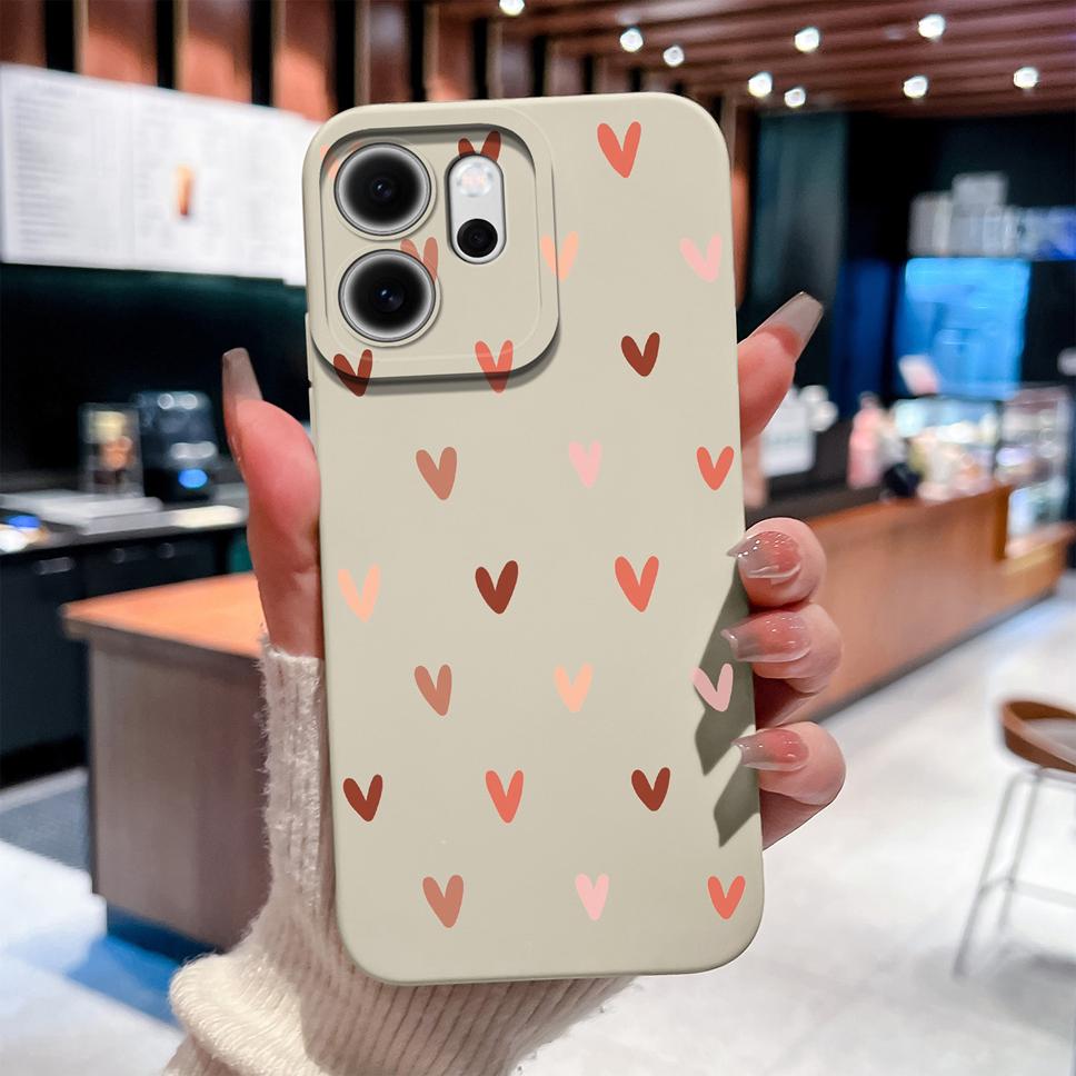For Oppo Reno 14F 5G Phone Case Sunflower Patterns Soft Liquid Silicone Shell For OppoReno14F 14 F Camera Coverage Durable Capa