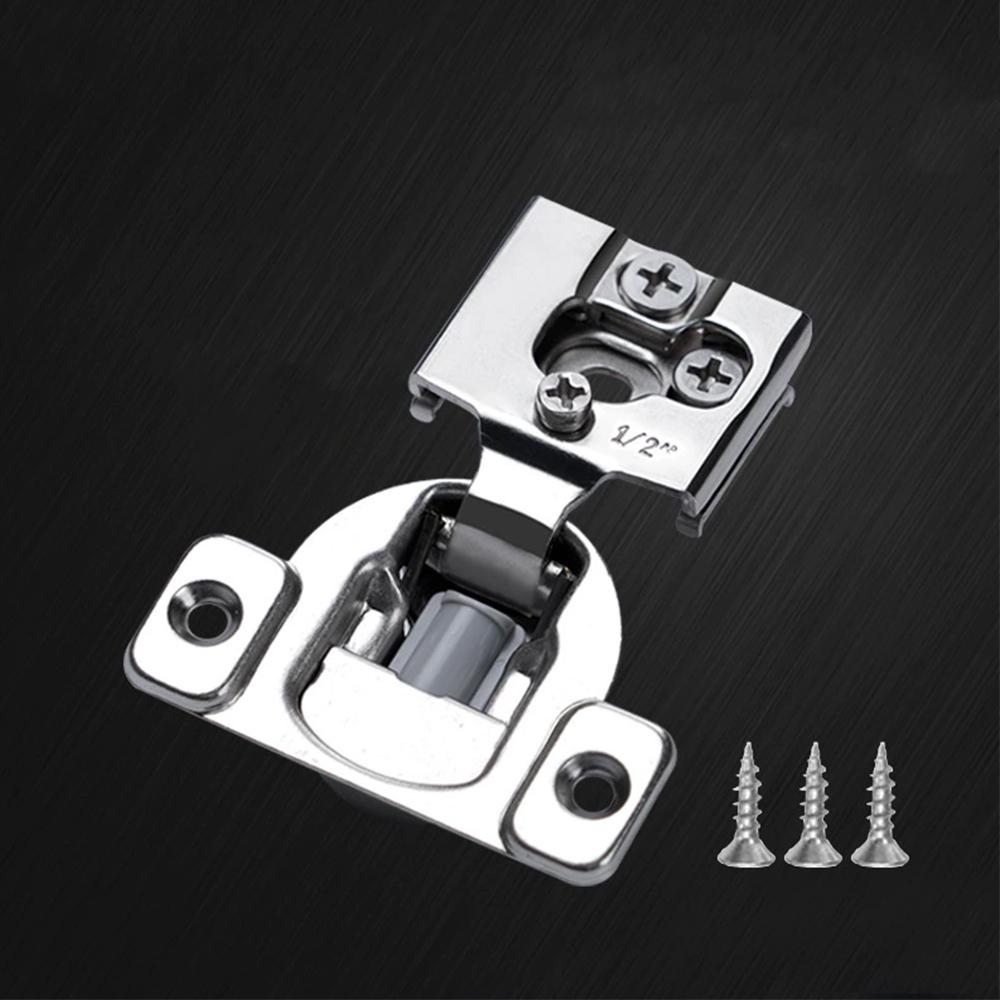 2Pcs Soft Closing Cabinet Hinge Overlay Self Slow Close Door Hinges for Kitchen Cabinets Face Frame Concealed Hinges Door Damper